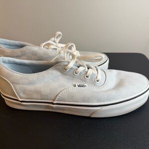 Women’s Vans Light Blue Checkered Lace-Up Shoes